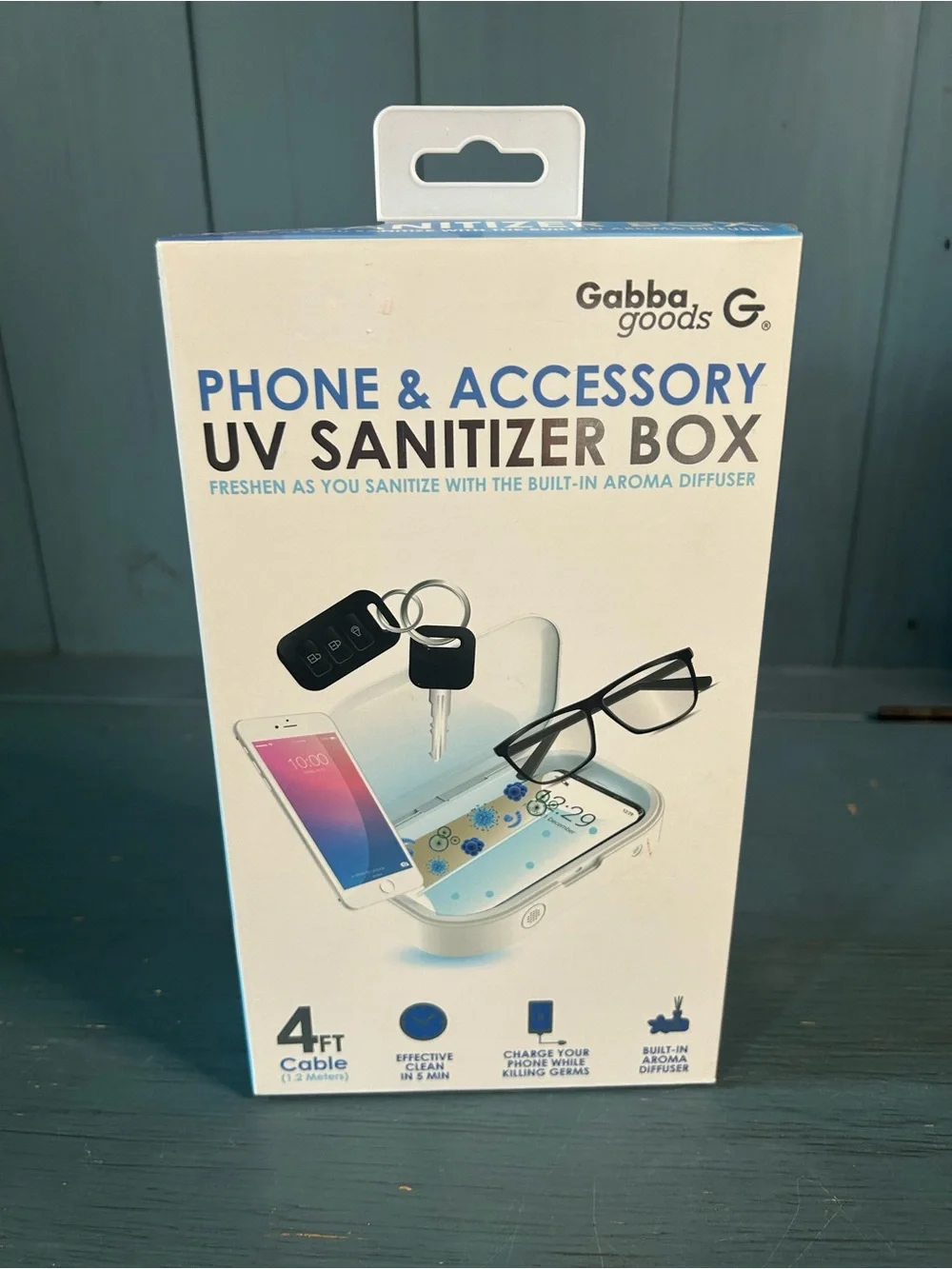 Gabba Goods White Phone & Accessory UV Sanitizer Box | New in Box
